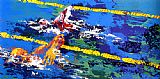Leroy Neiman Famous Paintings - Olympic Swimmers